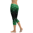 St. Patrick's Day Glitter Print Capris