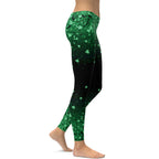 St. Patrick's Day Glitter Print Leggings