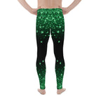 St. Patrick's Day Glitter Print Men's Leggings