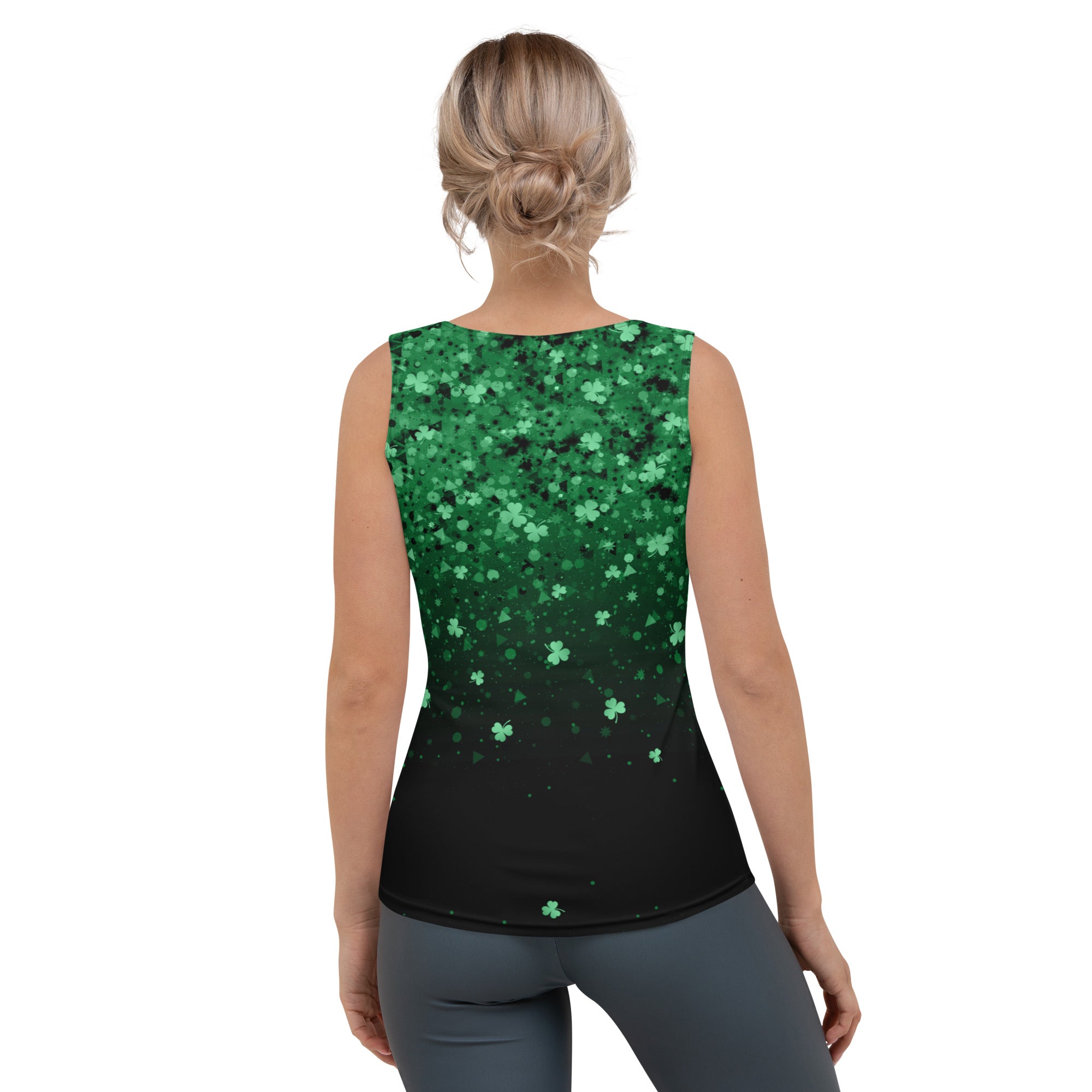 St. Patrick's Day Glitter Print Tank Top