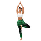 St. Patrick's Day Glitter Print Yoga Leggings