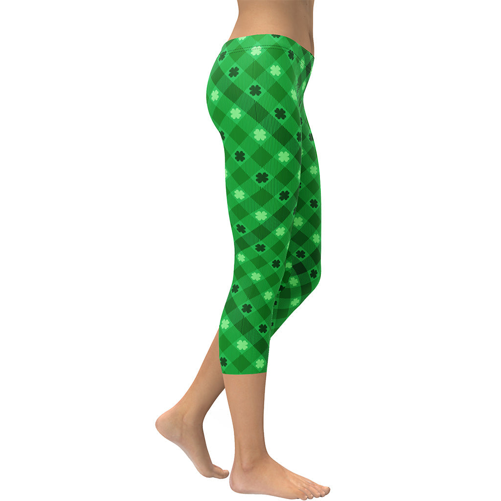 St. Patrick's Day Plaid Capris