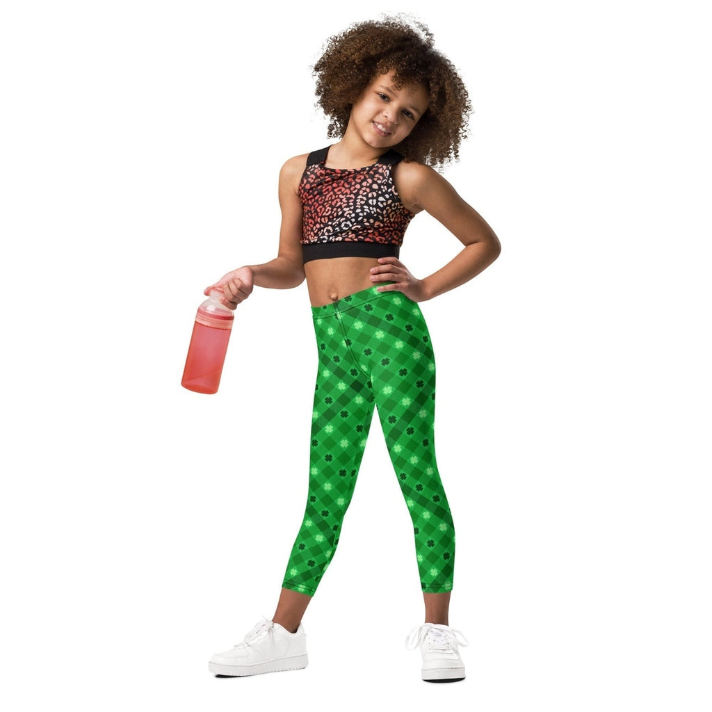 St. Patrick's Day Plaid Kid's Leggings