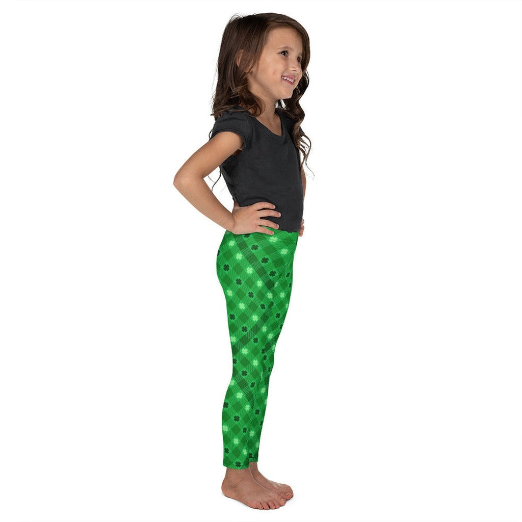 St. Patrick's Day Plaid Kid's Leggings