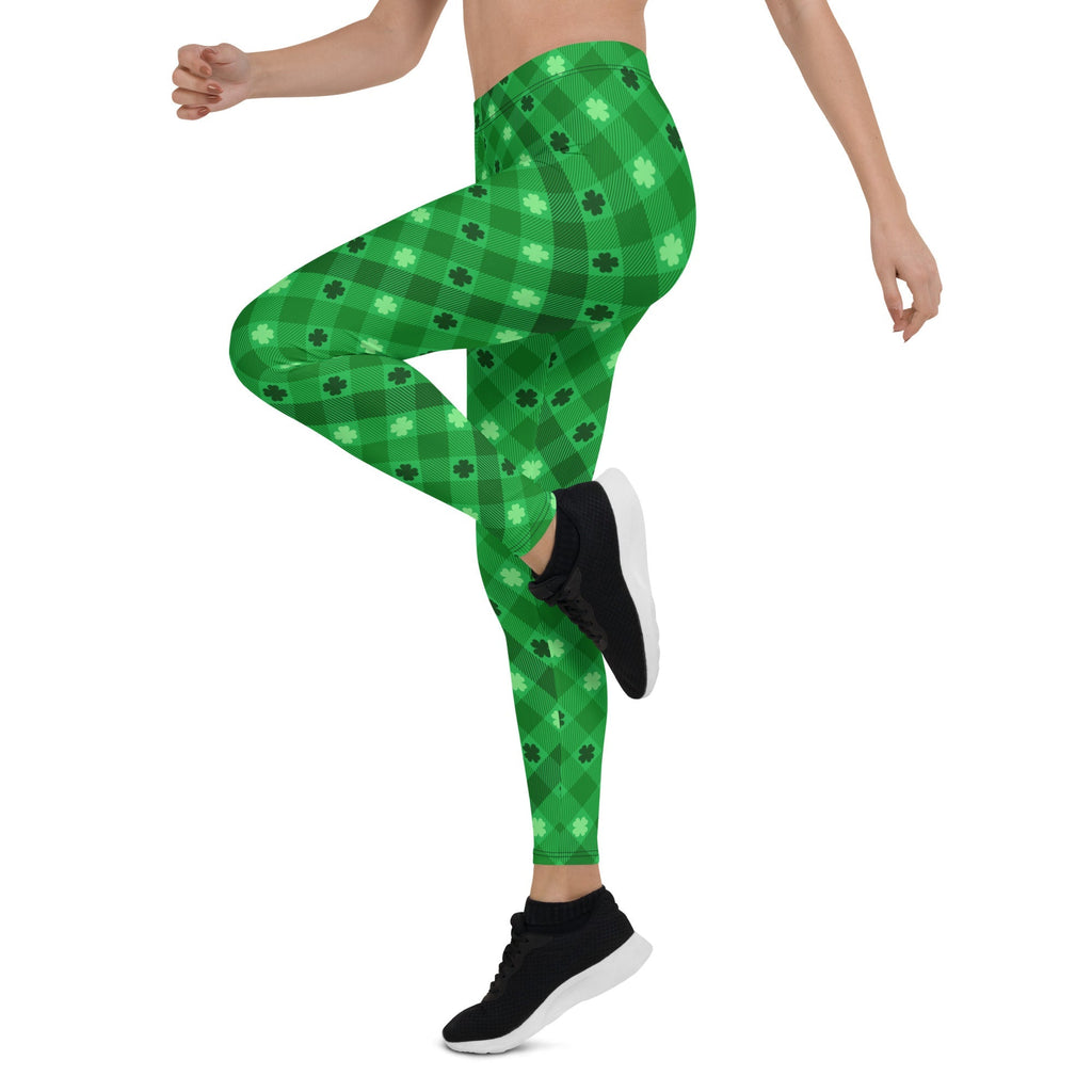 St. Patrick's Day Plaid Leggings