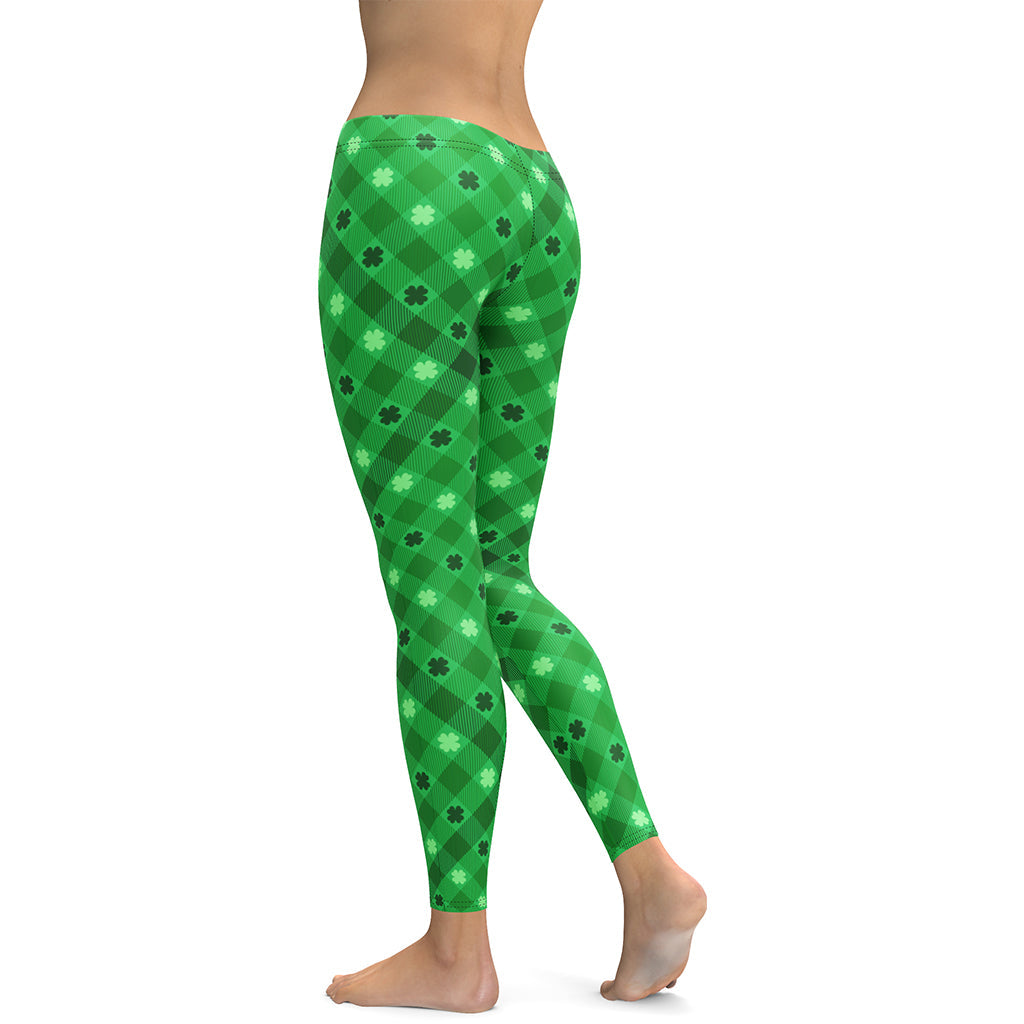 St. Patrick's Day Plaid Leggings