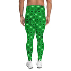 St. Patrick's Day Plaid Men's Leggings
