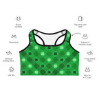 St. Patrick's Day Plaid Sports Bra