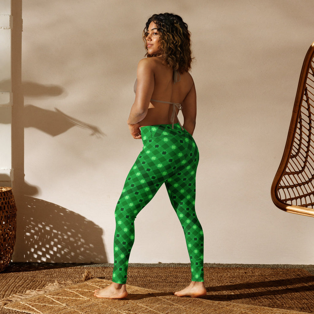 St. Patrick's Day Plaid Yoga Leggings
