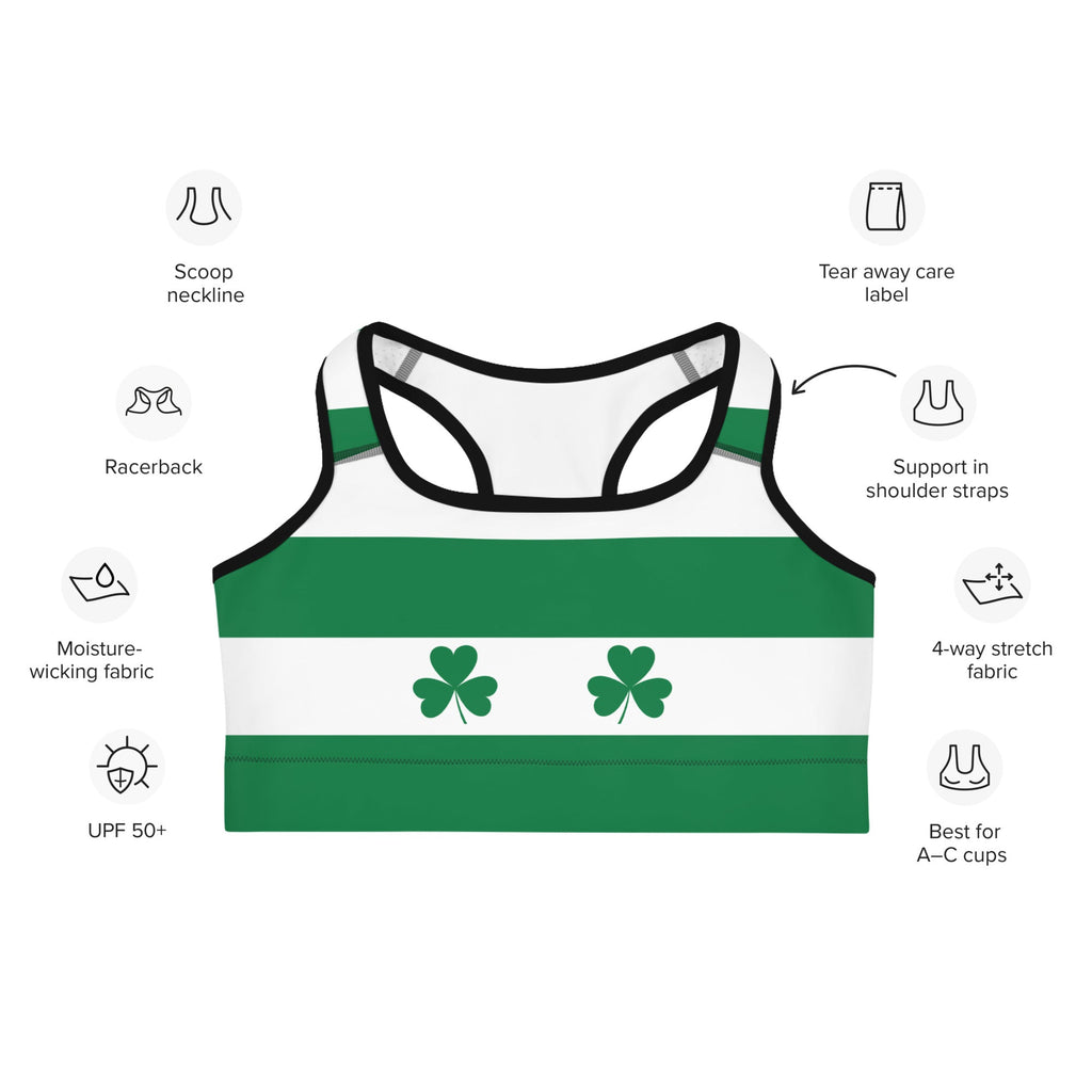 St. Patrick's Day Stockings Sports Bra
