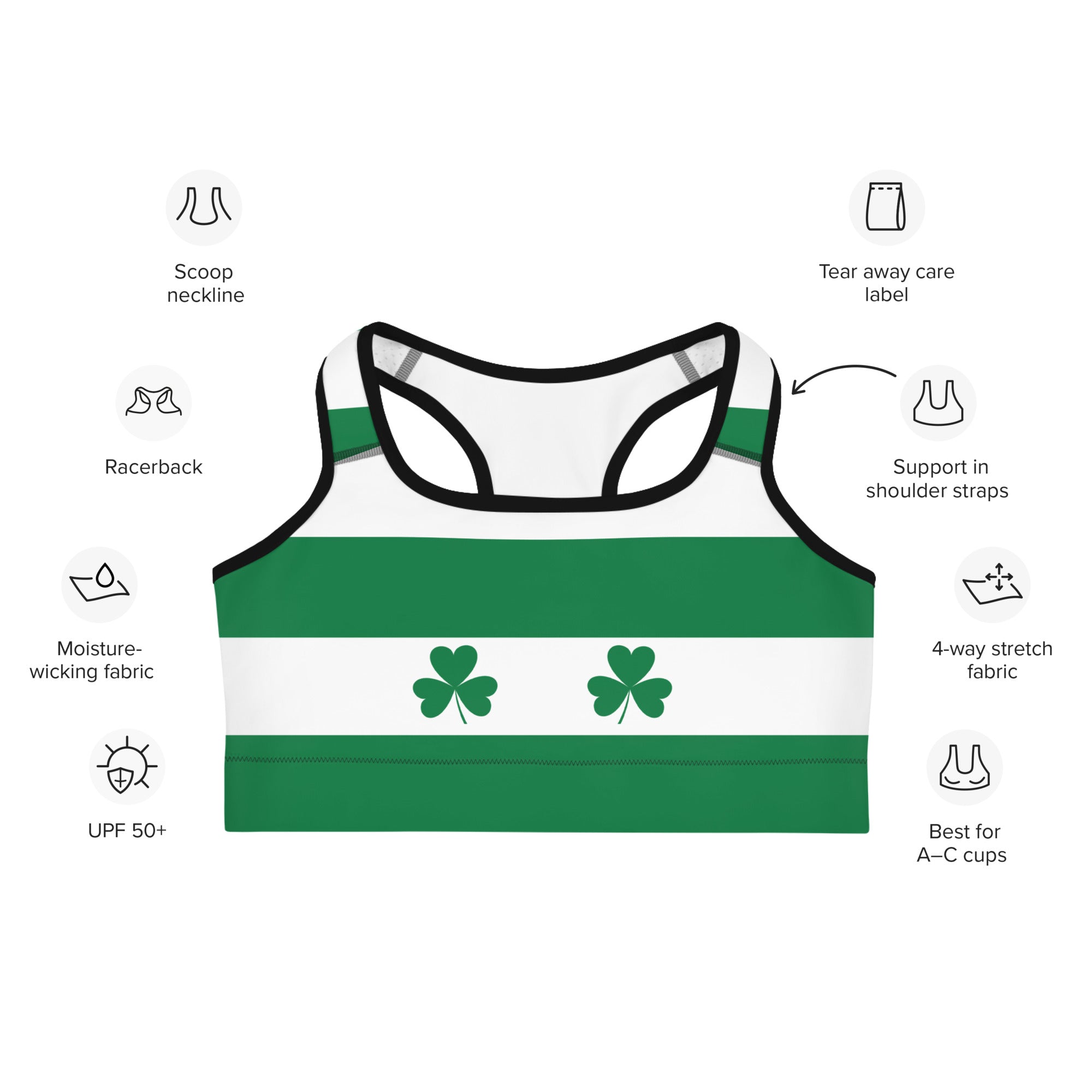 St. Patrick's Day Stockings Sports Bra