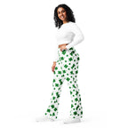 St. Patricks Day Shamrock Flare Leggings