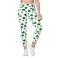 St. Patricks Day Shamrock Leggings With Pockets