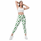 St. Patricks Day Shamrock Leggings With Pockets