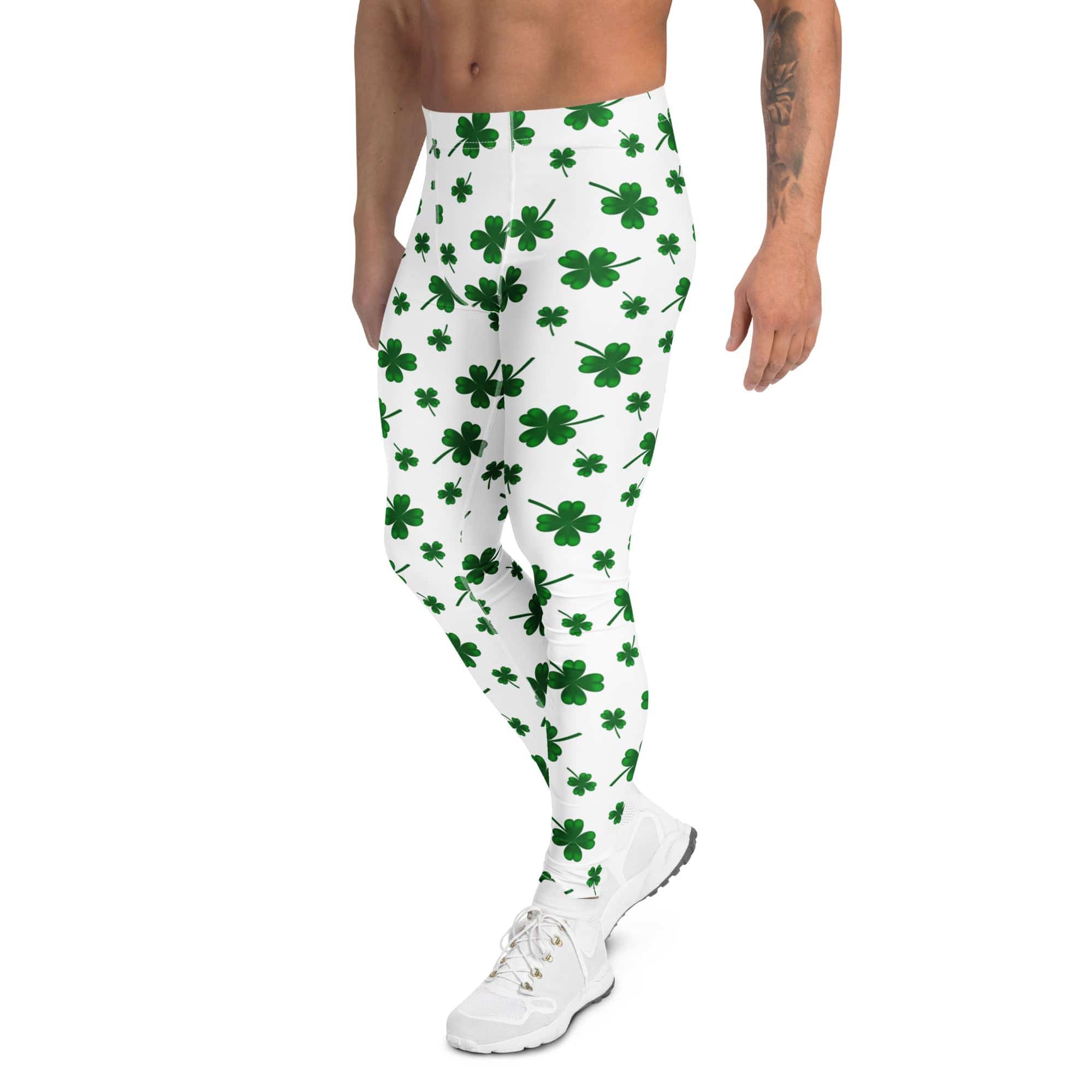 St. Patricks Day Shamrock Men's Leggings