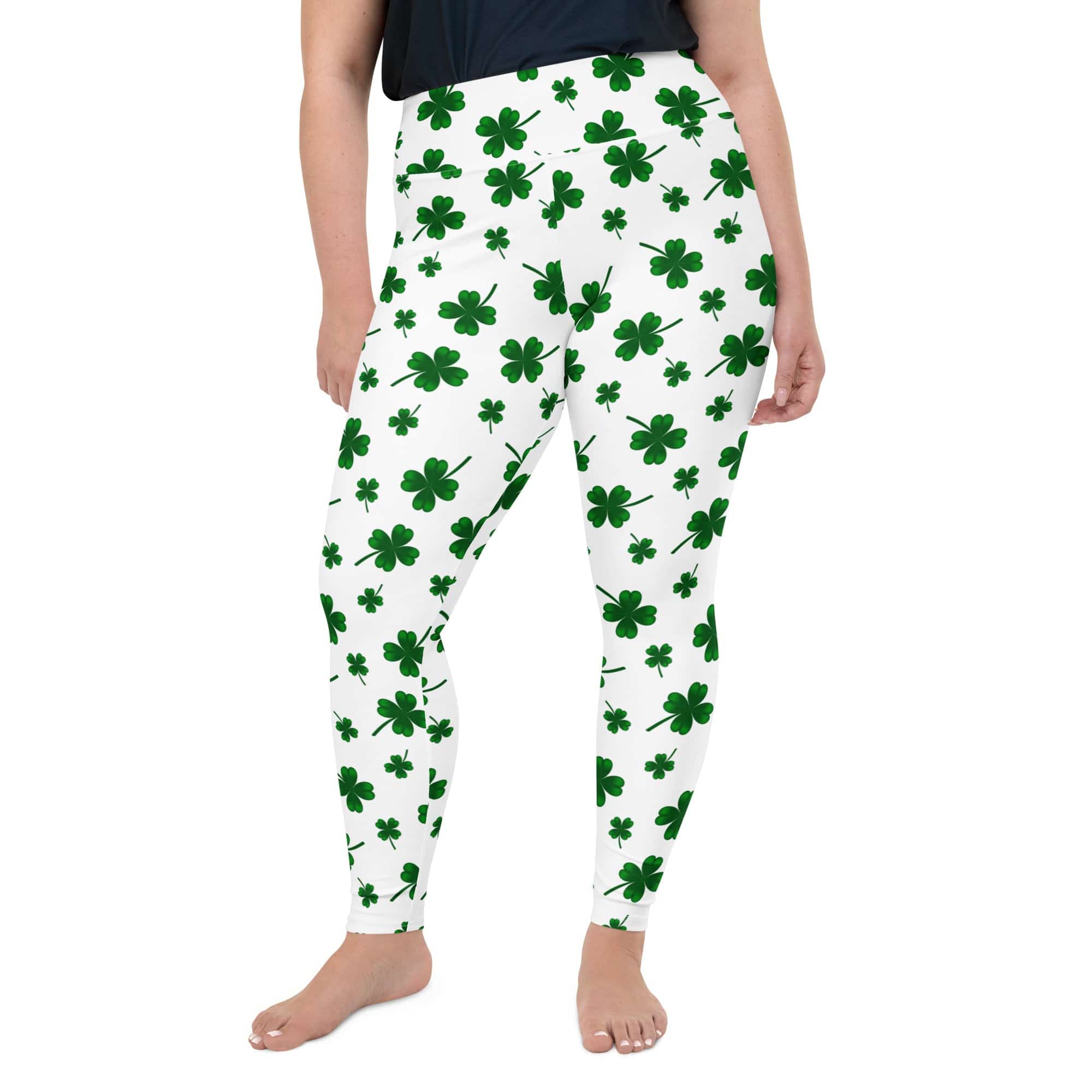 St. Patricks Day Shamrock Plus Size Leggings