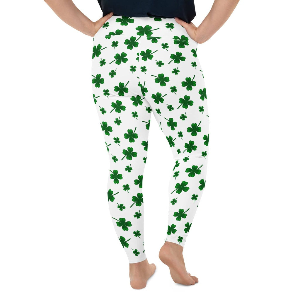 St. Patricks Day Shamrock Plus Size Leggings