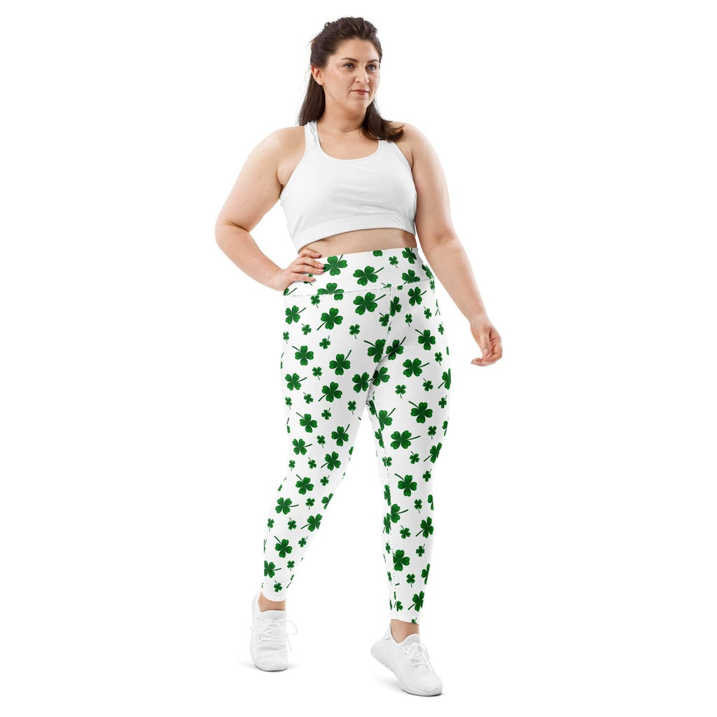 St. Patricks Day Shamrock Plus Size Leggings