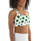 St. Patricks Day Shamrock Sports Bra