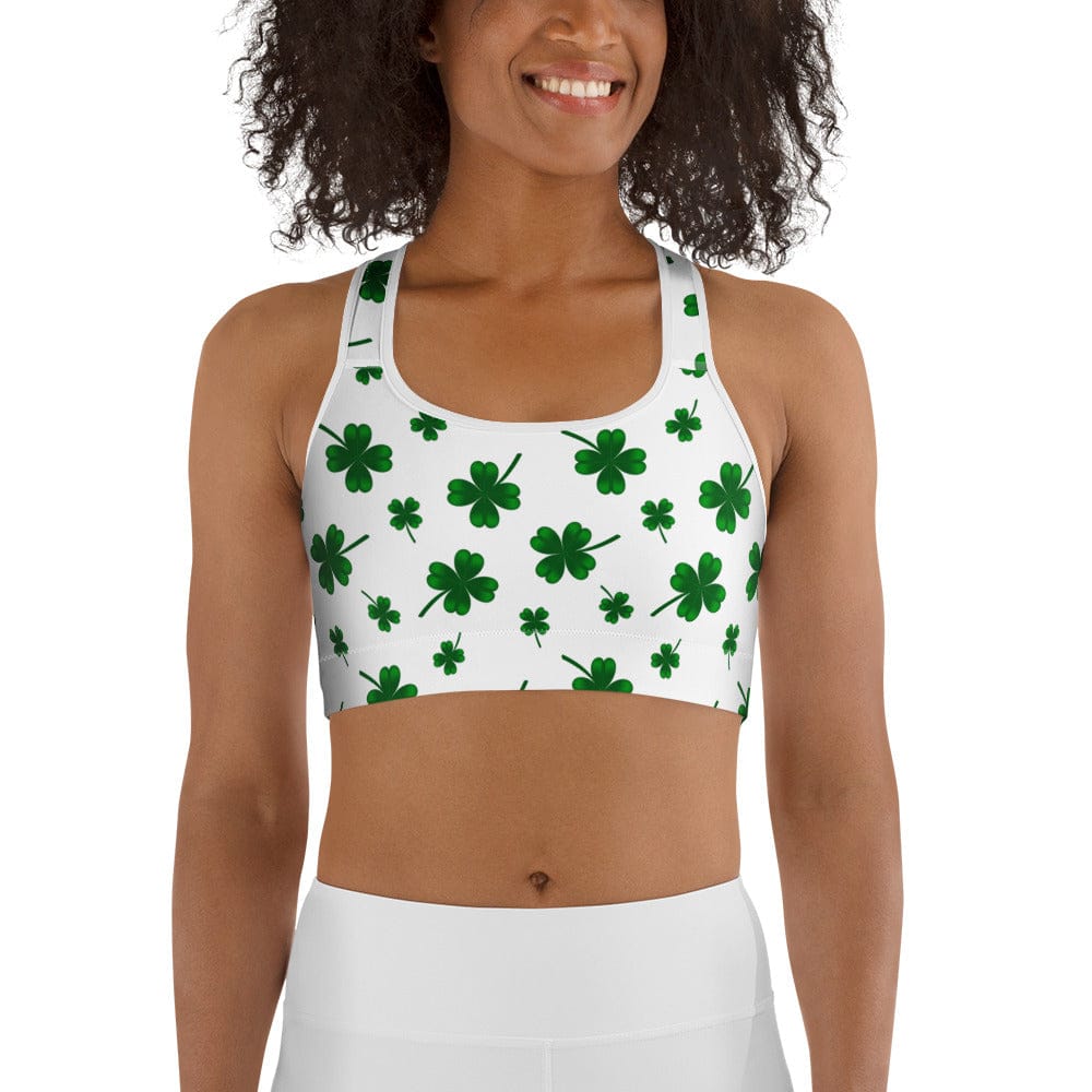 St. Patricks Day Shamrock Sports Bra