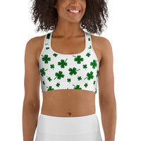 St. Patricks Day Shamrock Sports Bra
