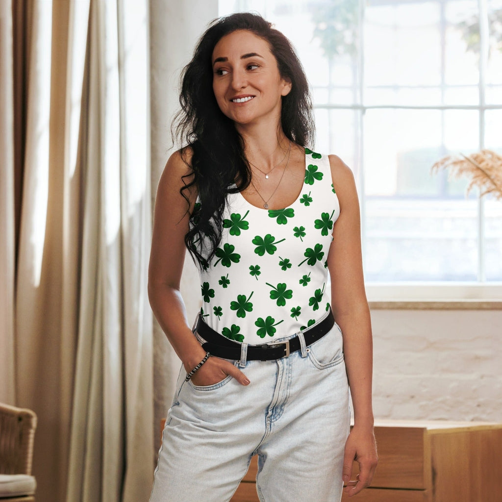 St. Patricks Day Shamrock Tank Top