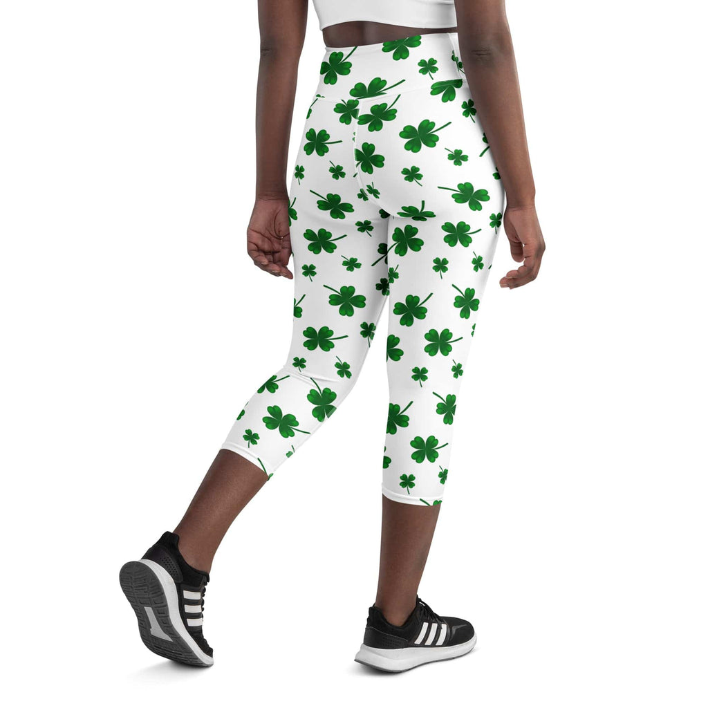St. Patricks Day Shamrock Yoga Capris