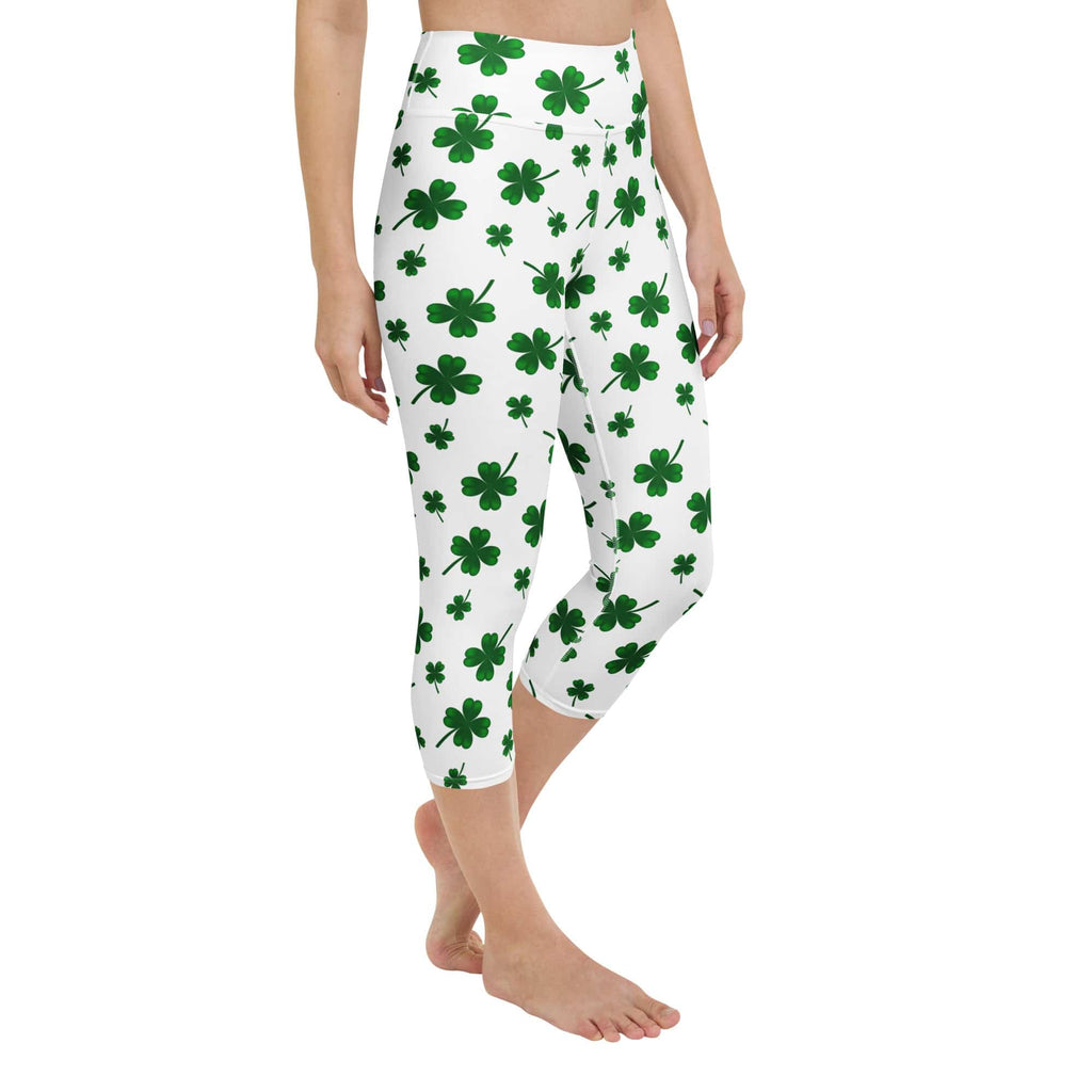 St. Patricks Day Shamrock Yoga Capris