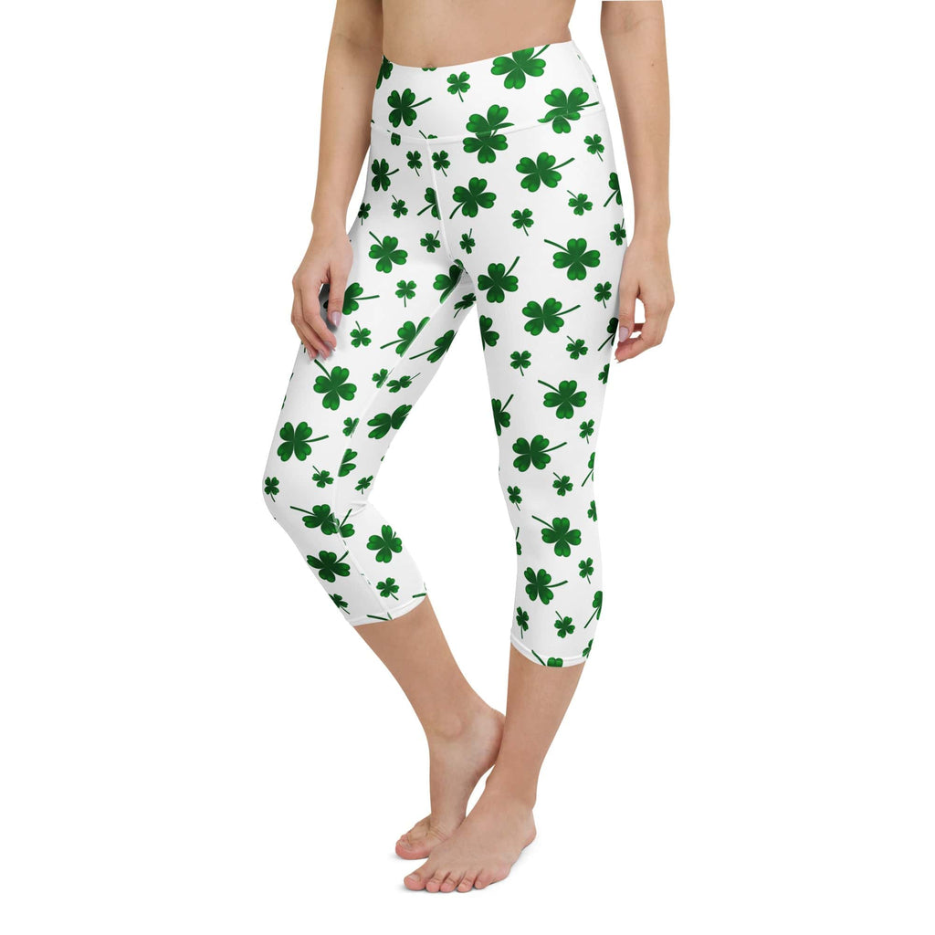 St. Patricks Day Shamrock Yoga Capris