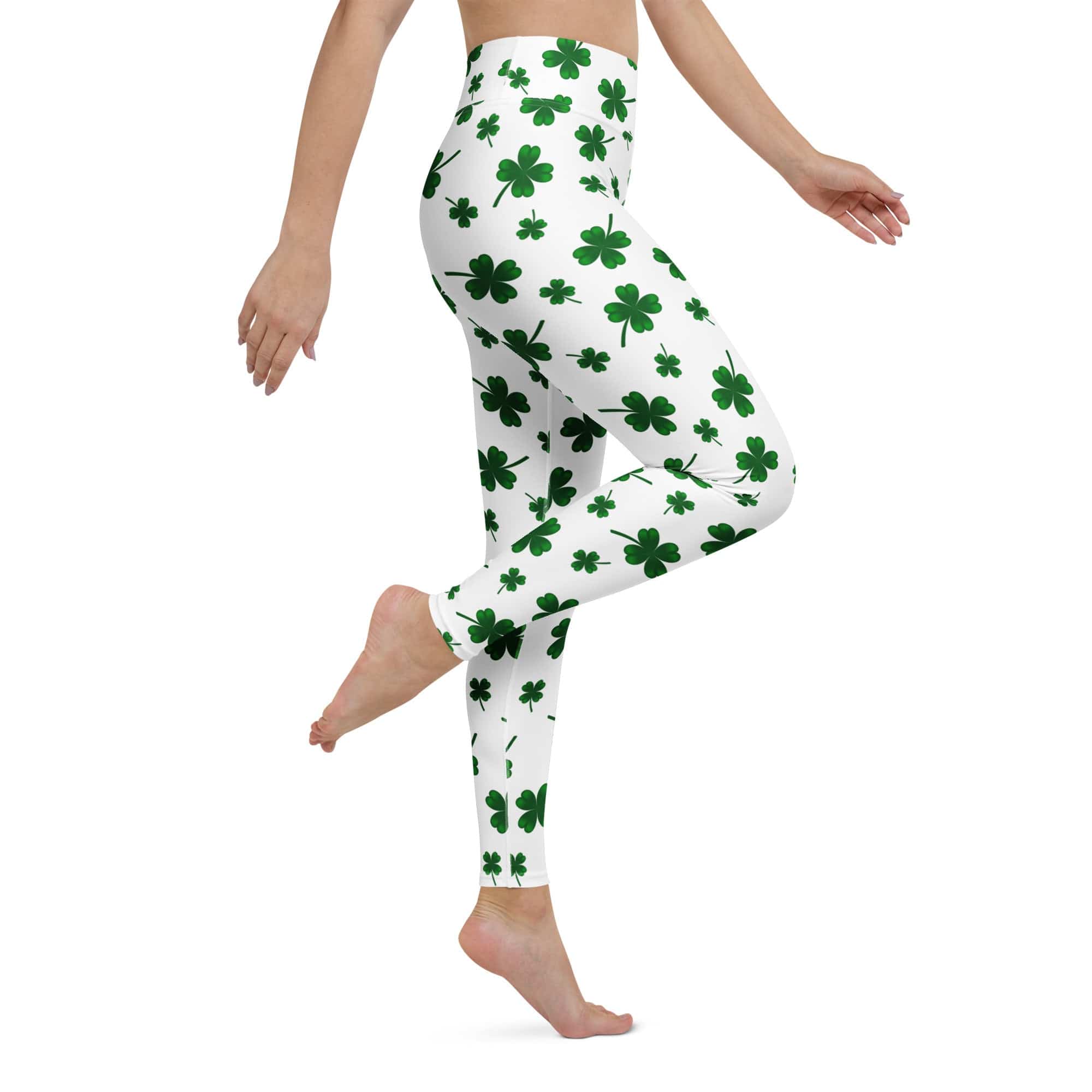St. Patricks Day Shamrock Yoga Leggings
