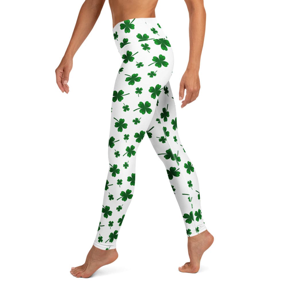 St. Patricks Day Shamrock Yoga Leggings