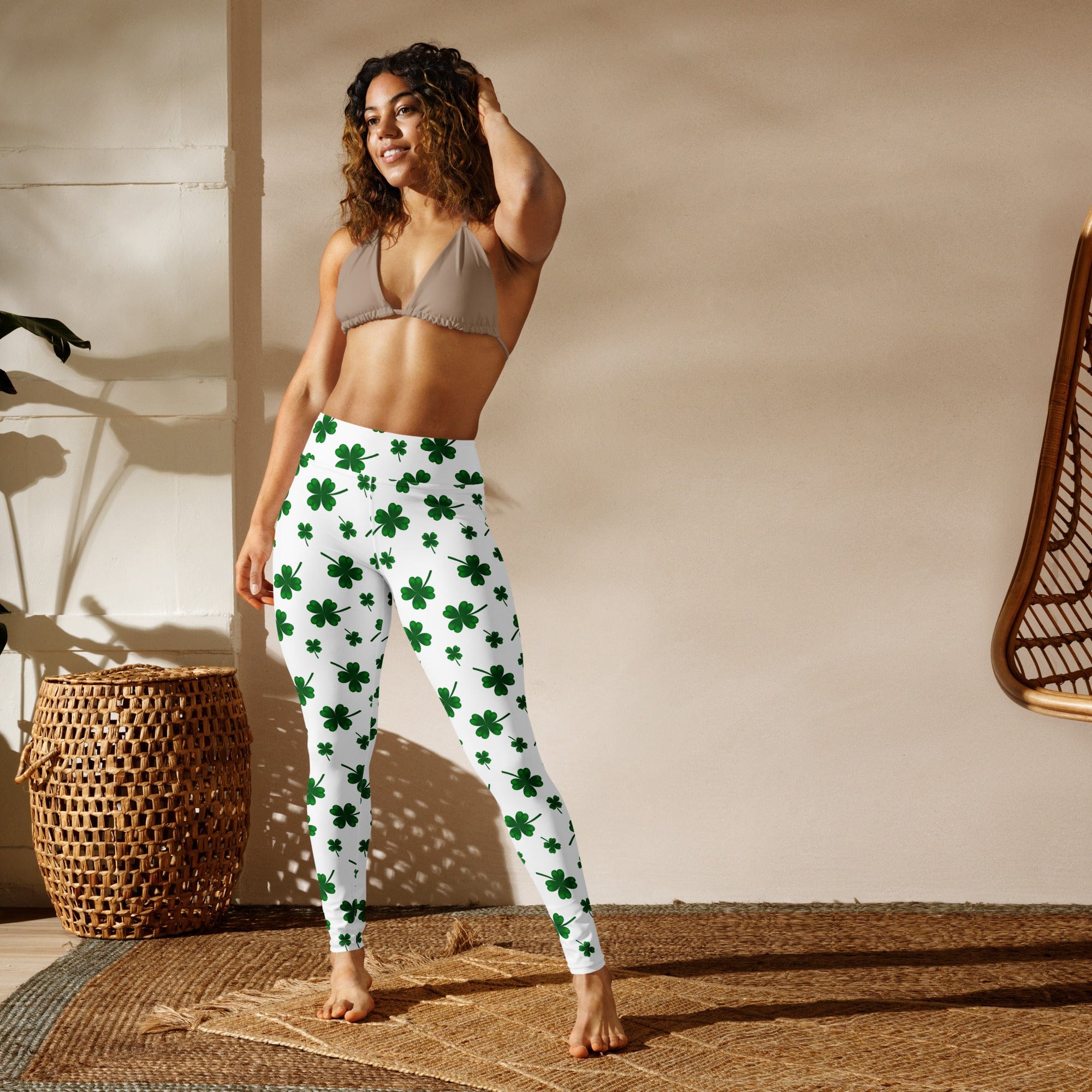 St. Patricks Day Shamrock Yoga Leggings