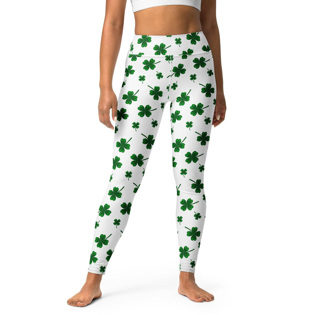 St. Patricks Day Shamrock Yoga Leggings