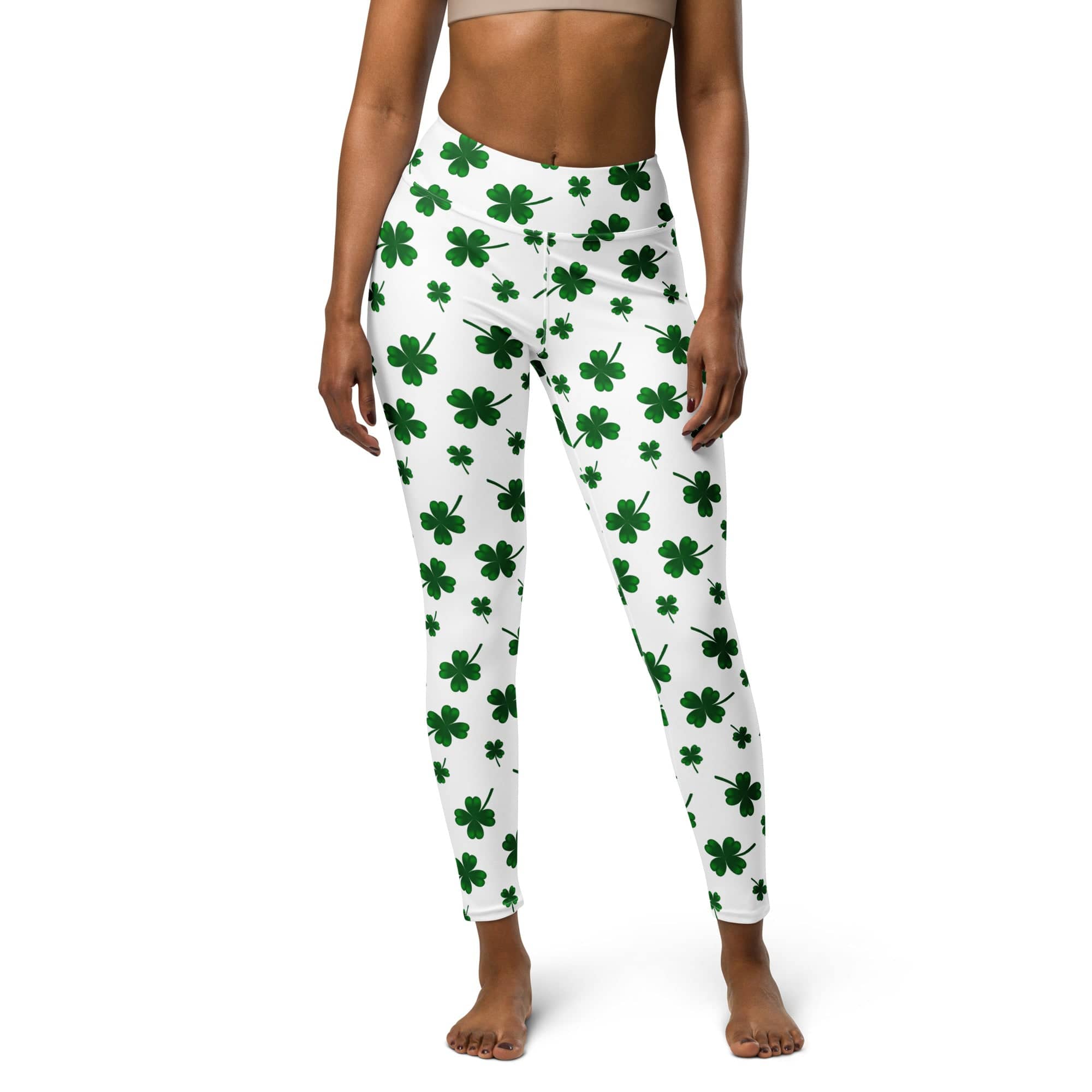 St. Patricks Day Shamrock Yoga Leggings