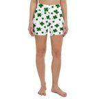 St. Patricks Day Shamrock Yoga Shorts