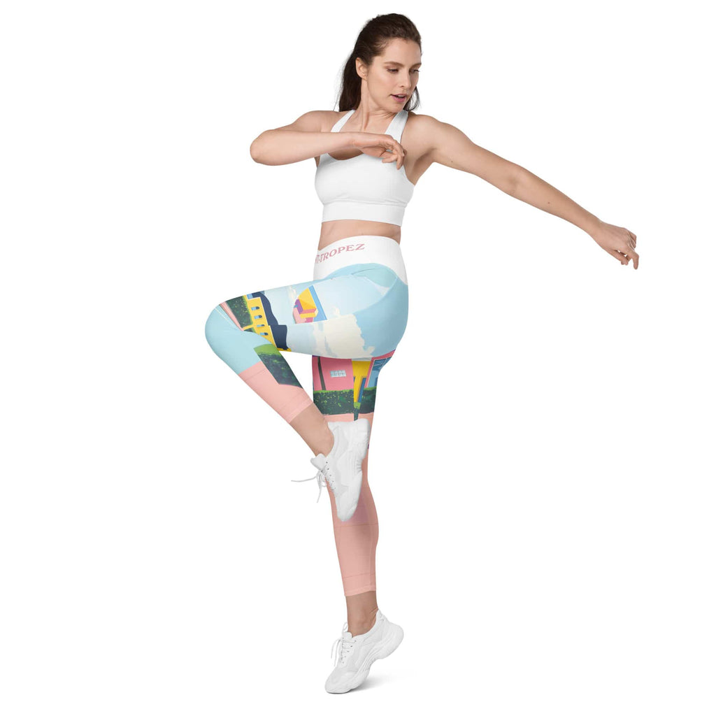 St. Tropez Crossover Leggings With Pockets