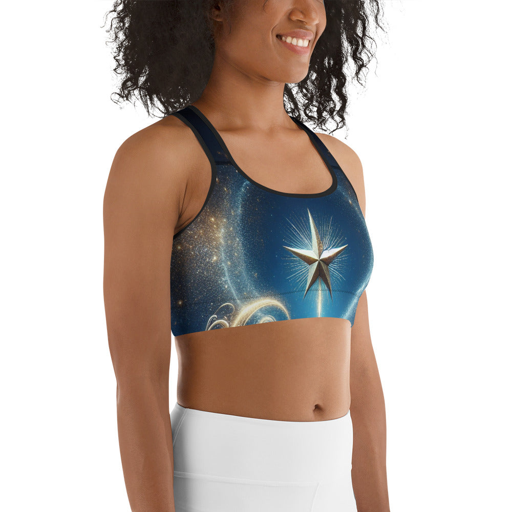 Starlit Christmas Sports Bra