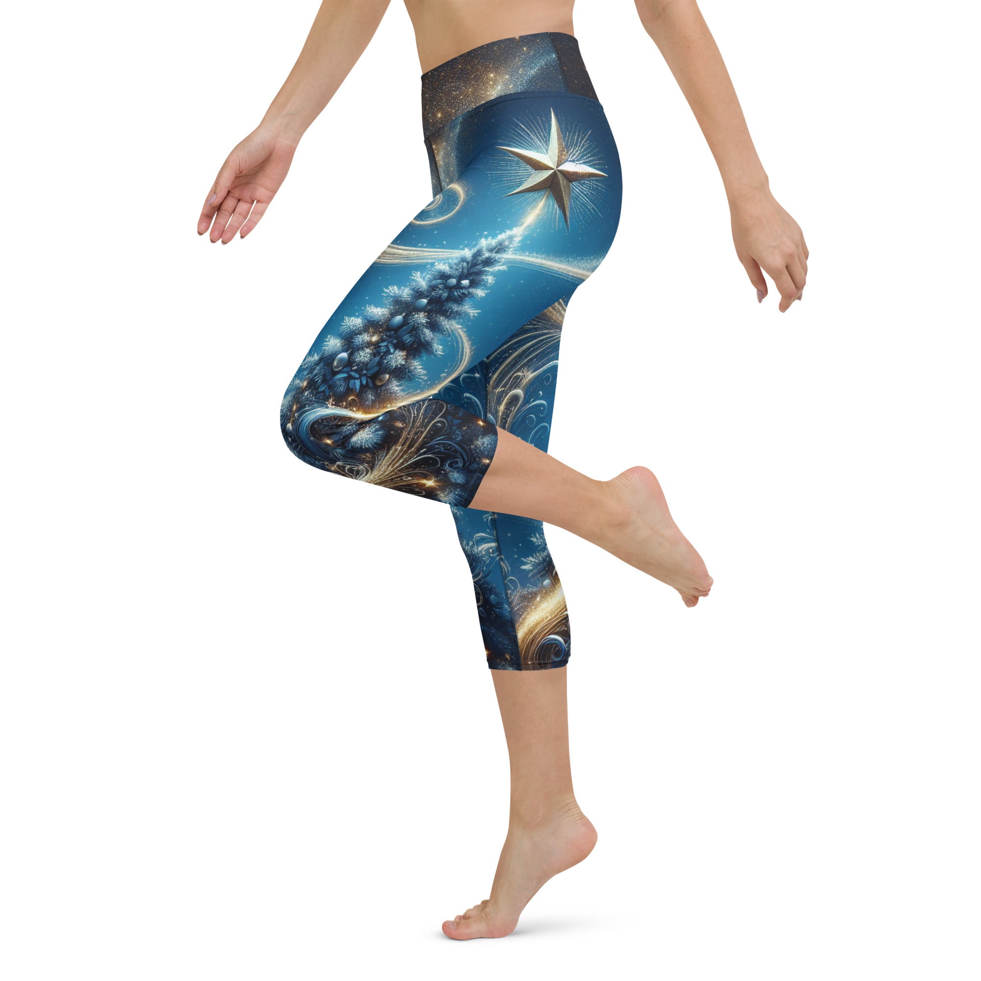 Starlit Christmas Yoga Capris