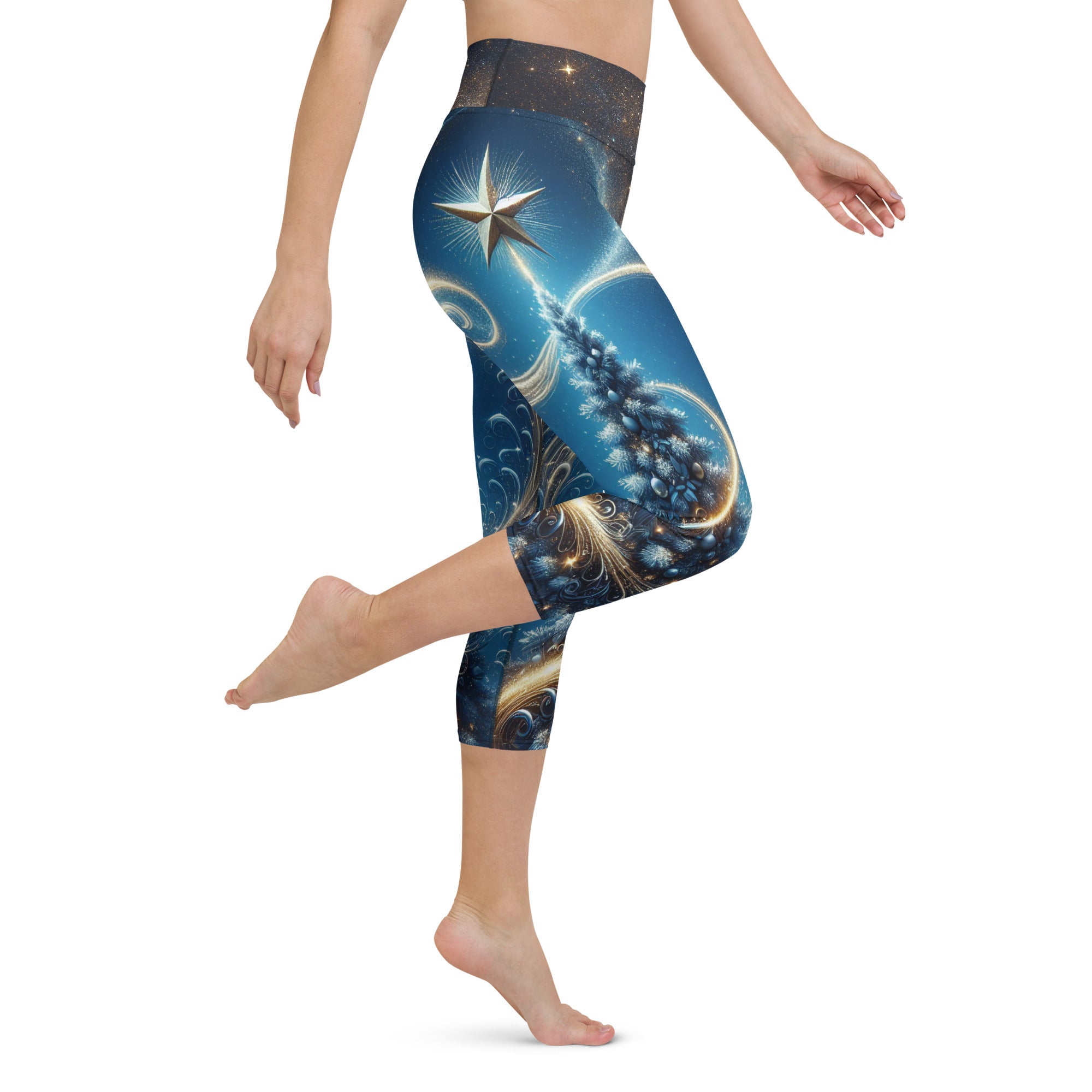 Starlit Christmas Yoga Capris