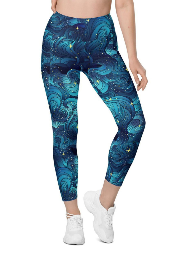 Starry Night Leggings With Pockets