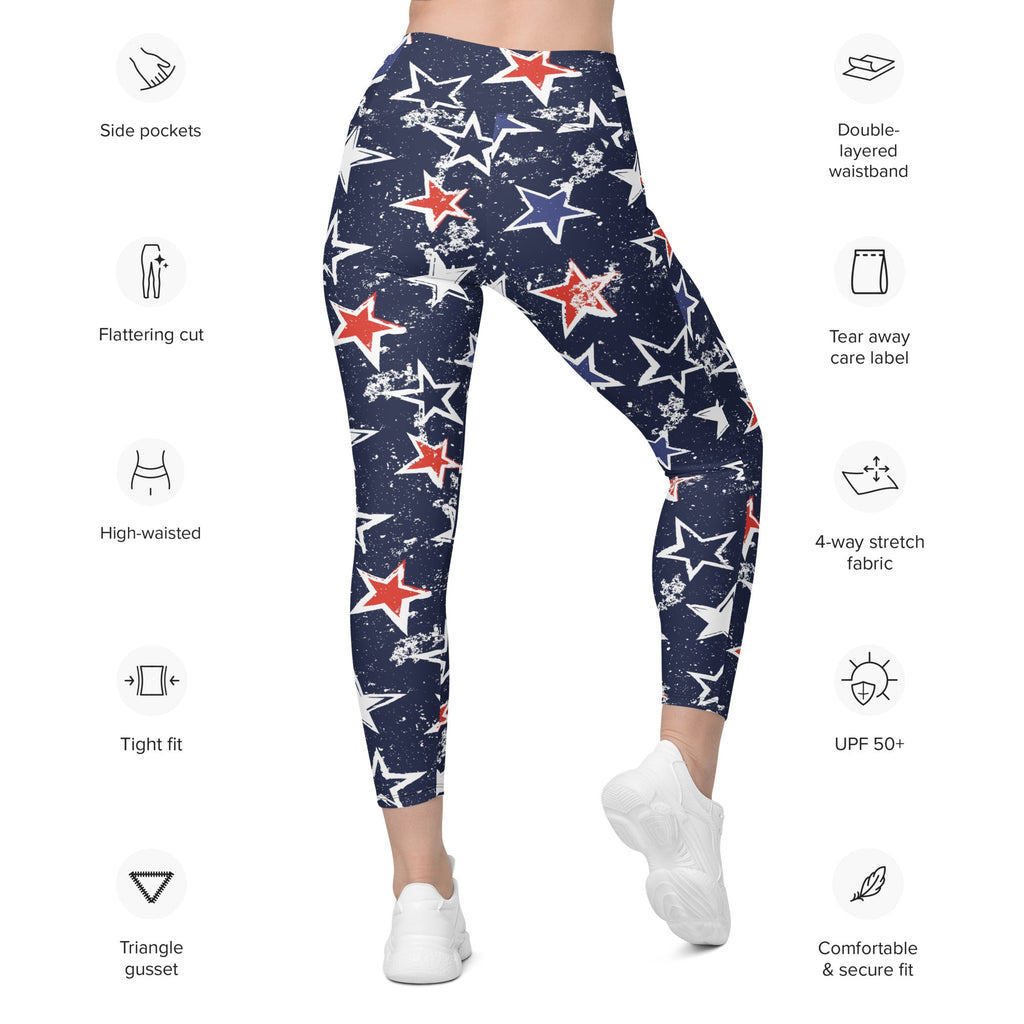 Stars of Liberty Leggings With Pockets