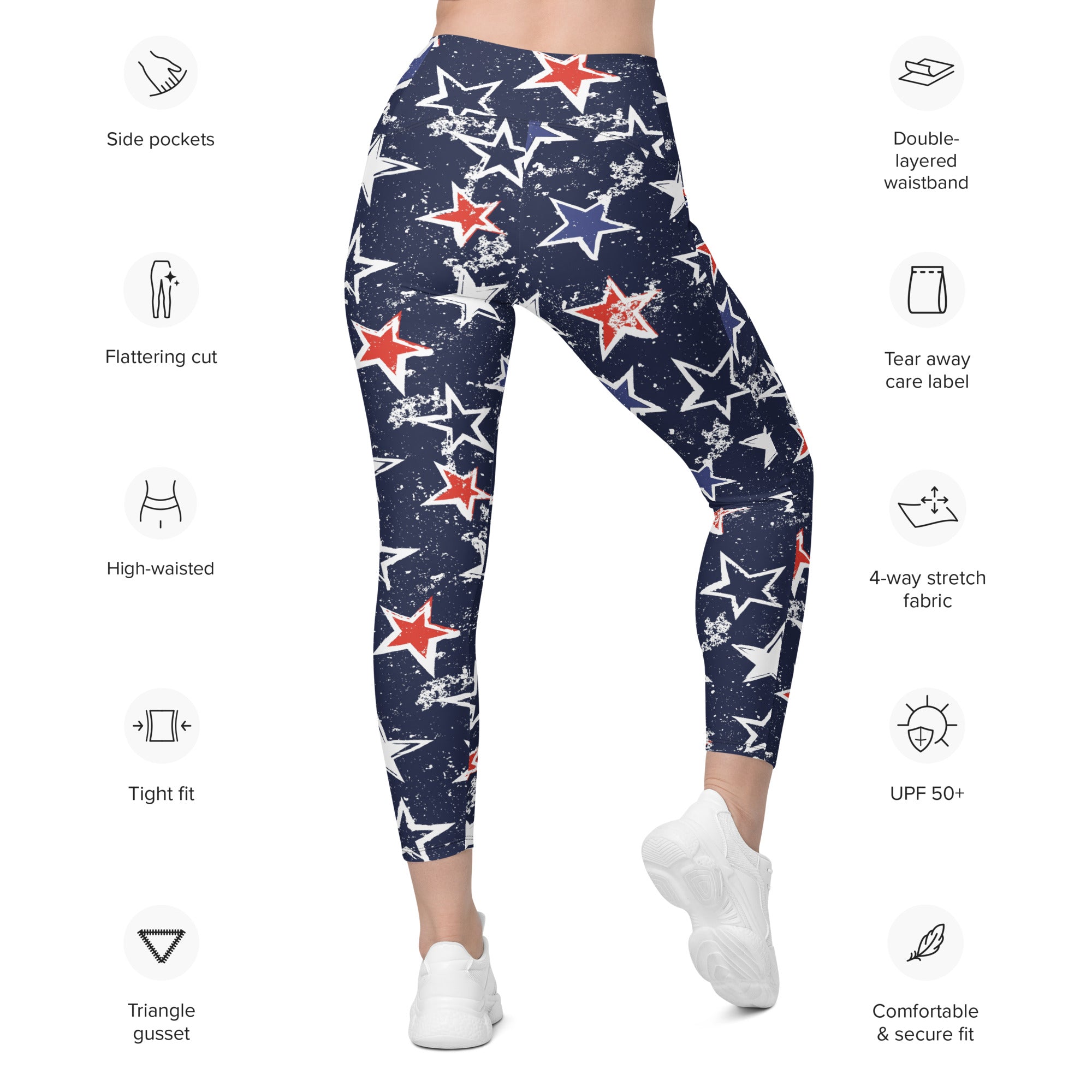 Stars of Liberty Leggings With Pockets
