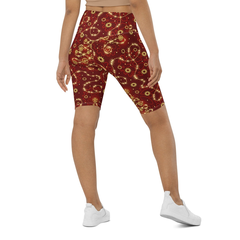 Steampunk Christmas Biker Shorts