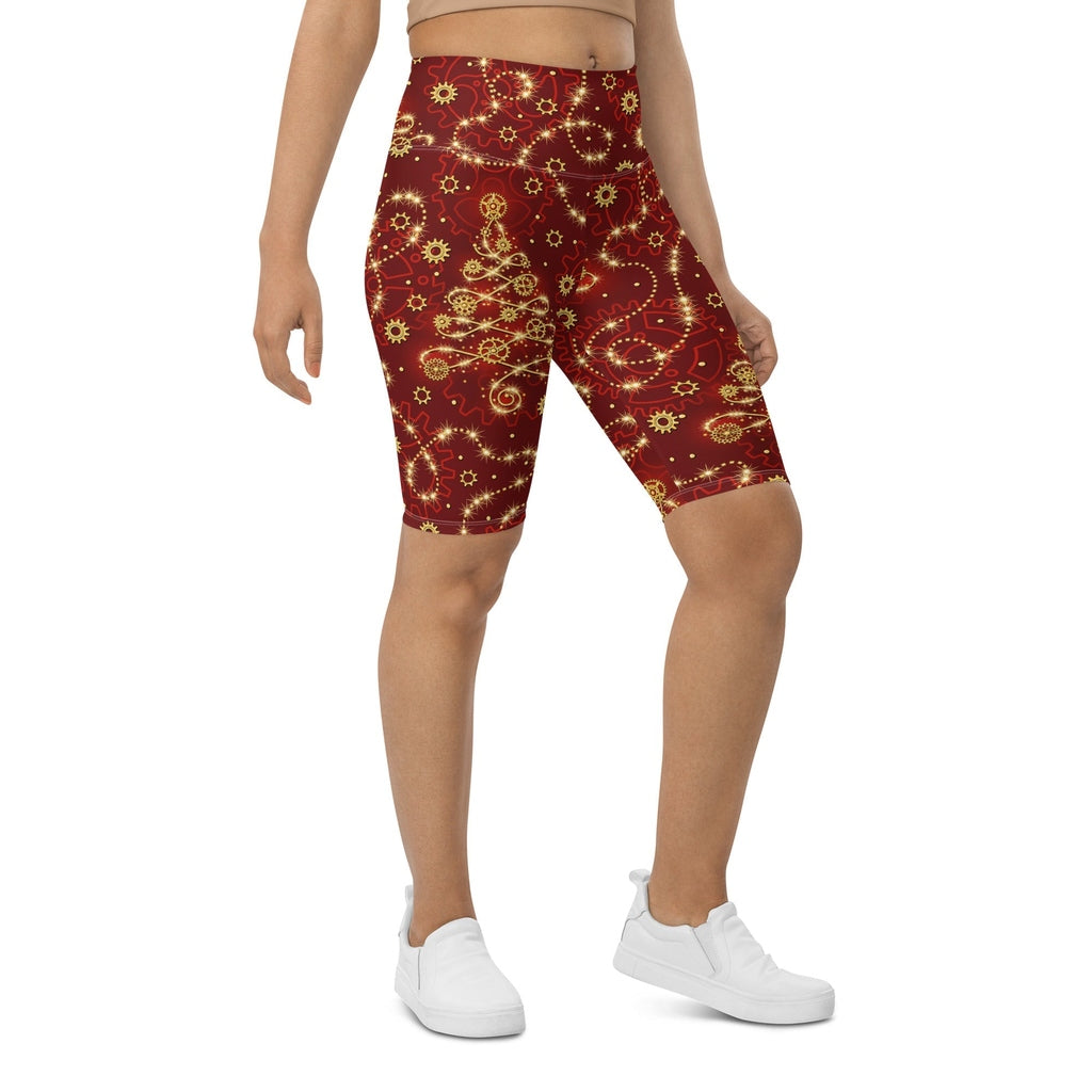 Steampunk Christmas Biker Shorts