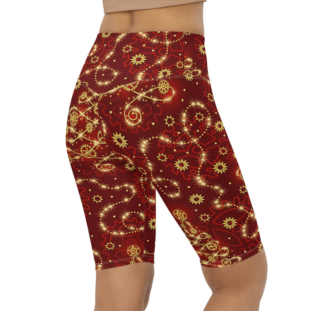 Steampunk Christmas Biker Shorts