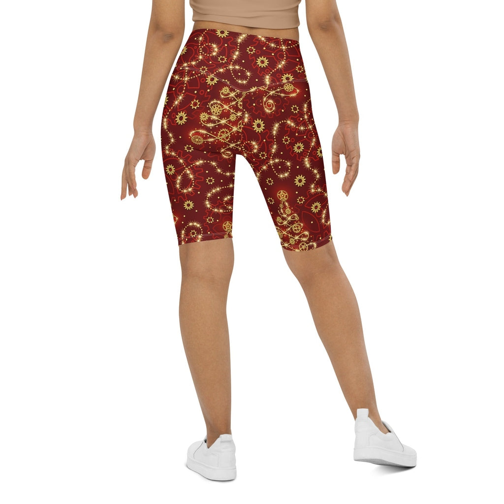 Steampunk Christmas Biker Shorts