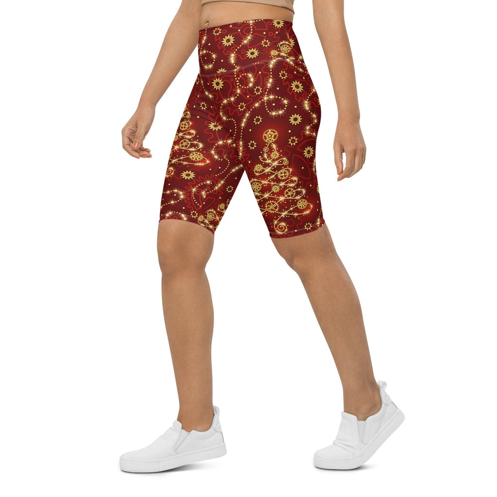 Steampunk Christmas Biker Shorts