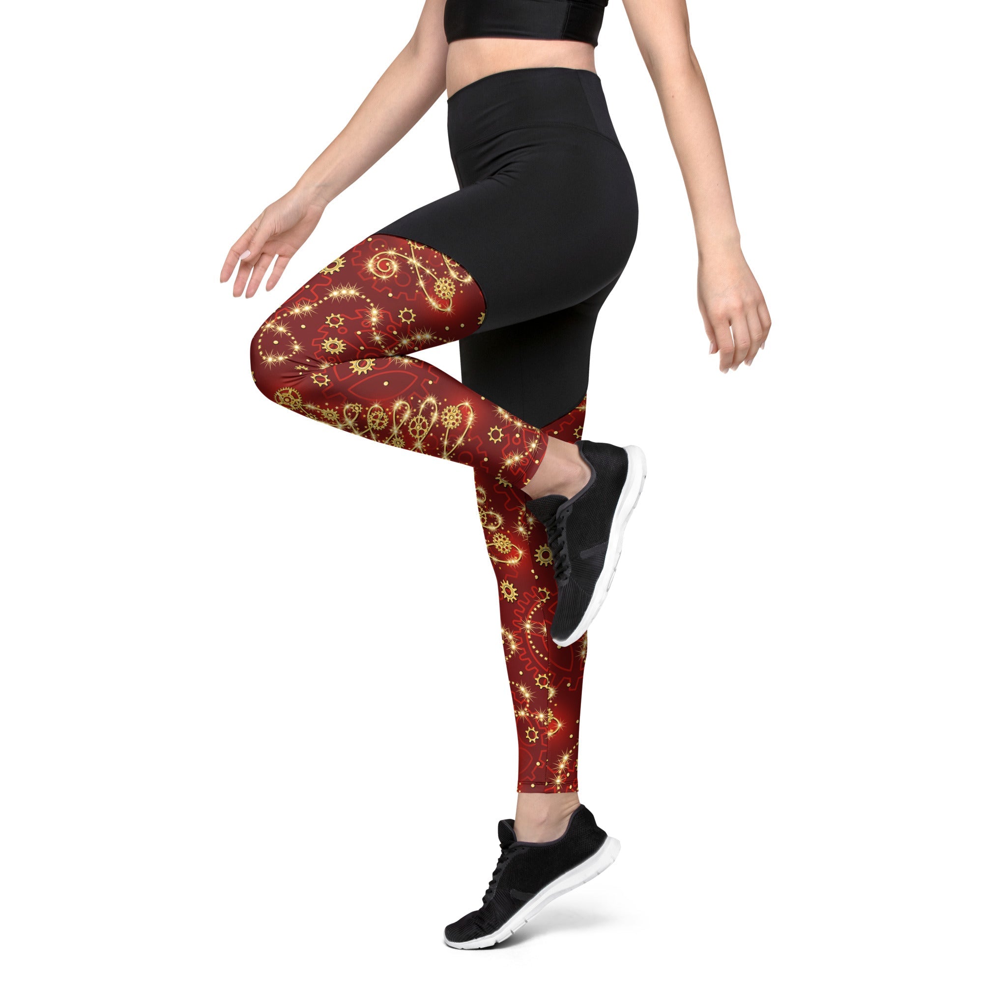 Steampunk Christmas Compression Leggings