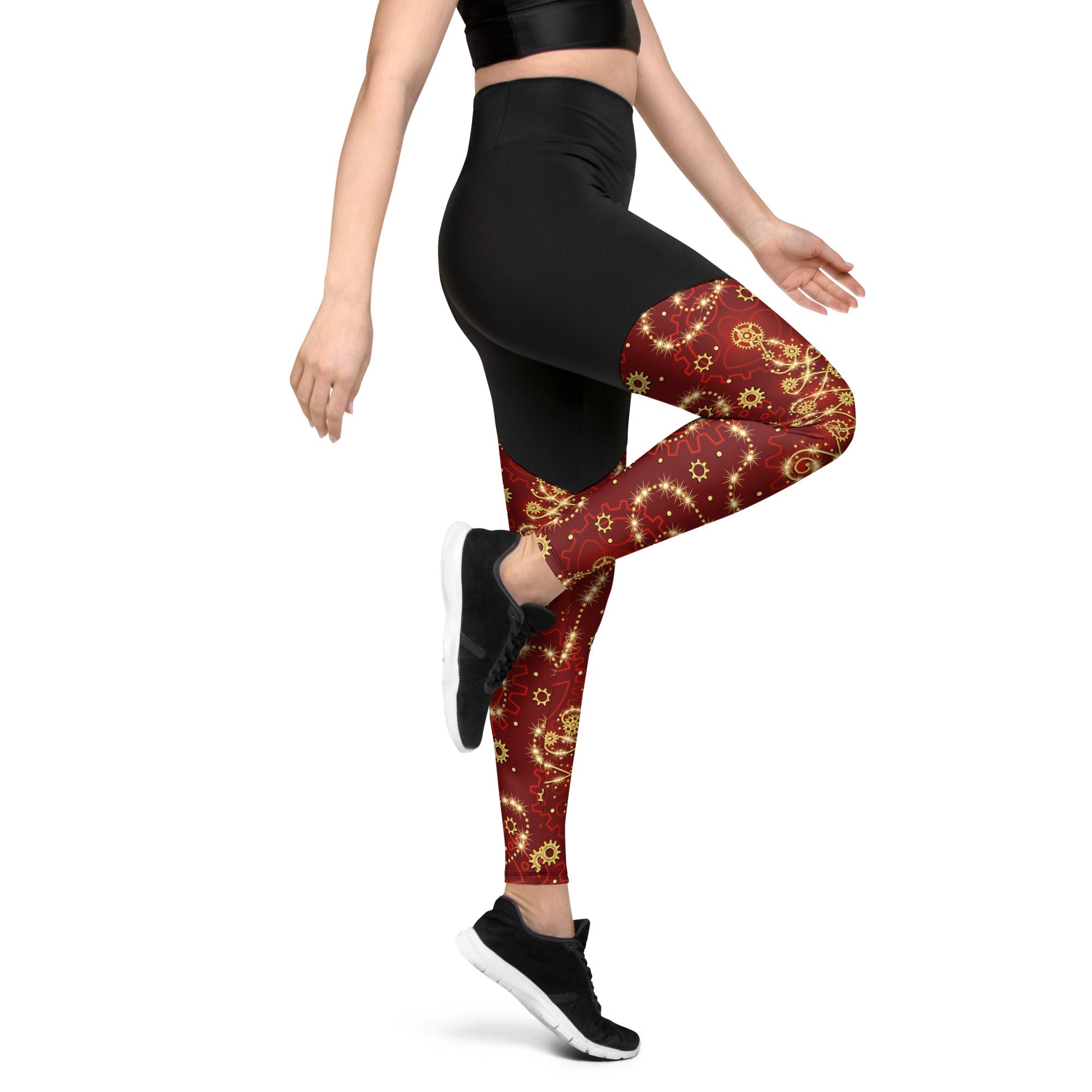 Steampunk Christmas Compression Leggings