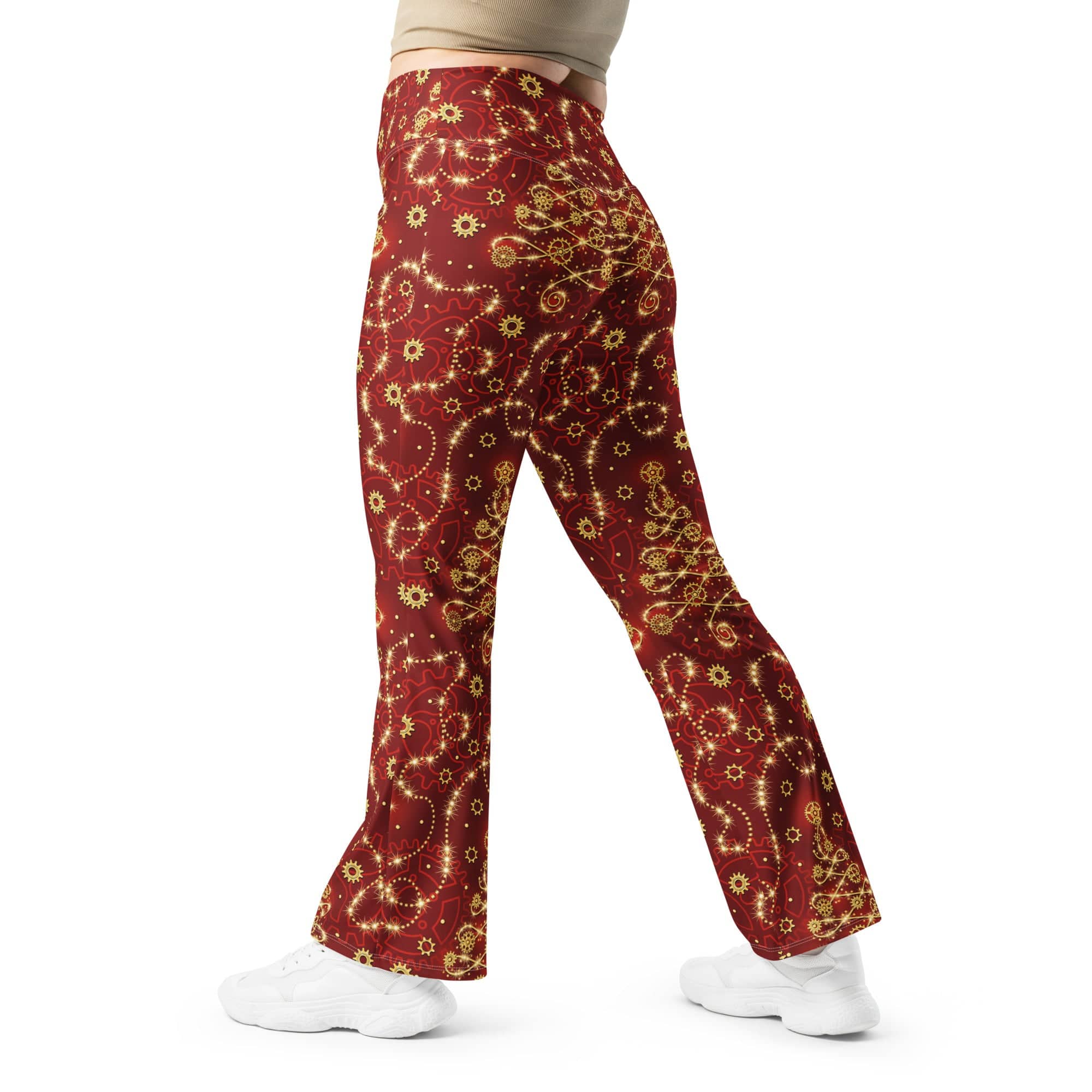 Steampunk Christmas Flare Leggings